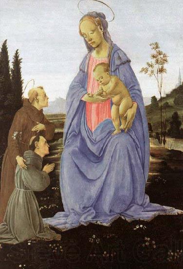 Fra Filippo Lippi Madonna with Child, St Anthony of Padua and a Friar before 1480 Spain oil painting art